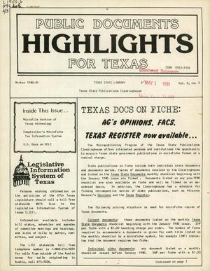 Public Documents Highlights for Texas, Volume 2, Number 3, Winter 1980-81