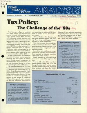 Analysis, Volume 5, Number 9, September 1984