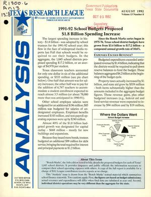 Analysis, Volume 13, Number 8, August 1992
