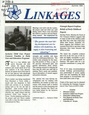 Primary view of object titled 'Linkages, Summer 1994'.