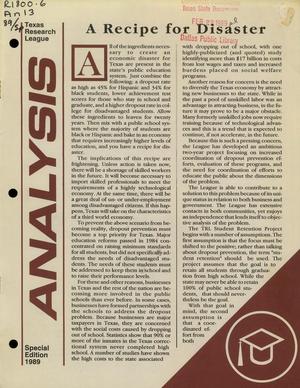 Analysis, Special Edition 1989