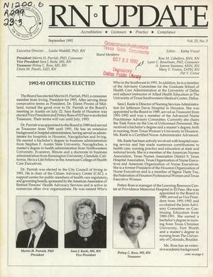 RN Update, Volume 23, Number 3, September 1992