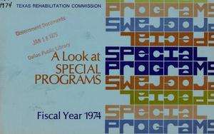 Primary view of object titled 'Texas Rehabilitation Commission Special Programs Status Report: 1974'.