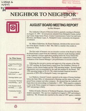 Neighbor to Neighbor, September 1997