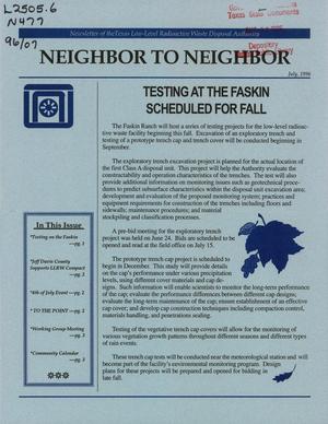 Neighbor to Neighbor, July 1996