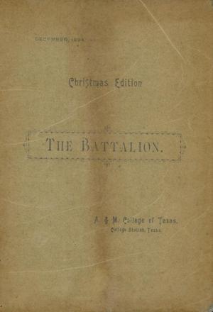 Primary view of object titled 'The Battalion, Volume 2, Number 3, December 1894'.