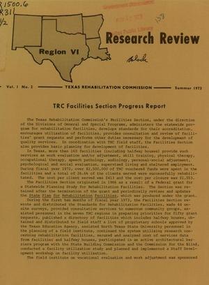 Research Review, Volume 1, Number 2, Summer 1973