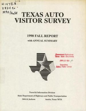 Primary view of object titled 'Texas Auto Visitor Survey Report: 1990 Fall'.