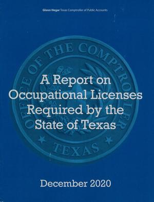 A Report on Occupational Licenses Required by the State of Texas