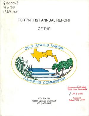 Primary view of object titled 'Gulf States Marine Fisheries Commission Annual Report: 1990'.