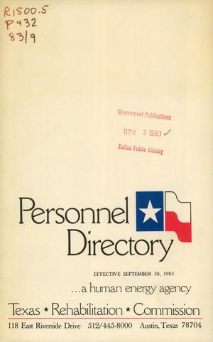 Texas Rehabilitation Commission Personnel Directory: 1983