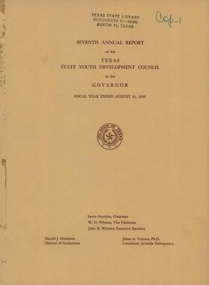 Primary view of object titled 'Texas State Youth Development Council Annual Report: 1956'.