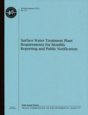 Surface Water Treatment Plant Requirements for Monthly Reporting and Public Notification