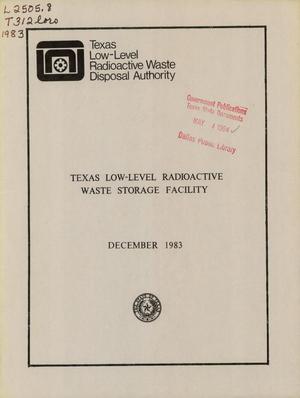Texas Low-Level Radioactive Waste Storage Facility December 1983