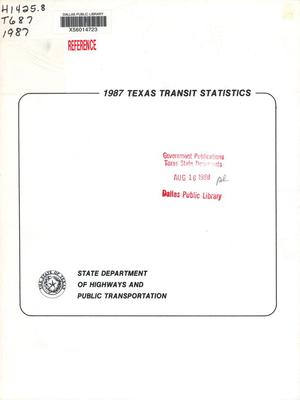 Primary view of object titled 'Texas Transit Statistics: 1987'.