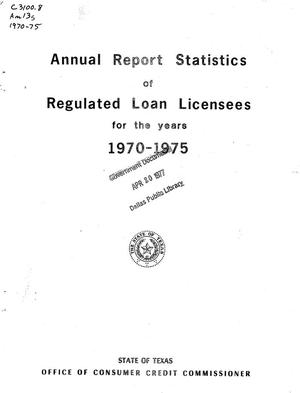Primary view of object titled 'Analysis of Annual Reports of Licensees for the years 1970-1975'.
