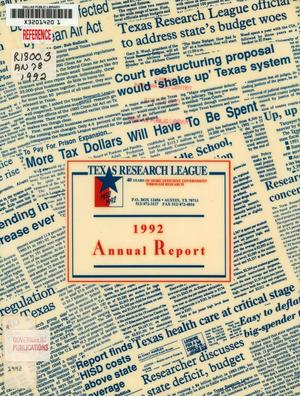 Texas Research League Annual Report: 1992