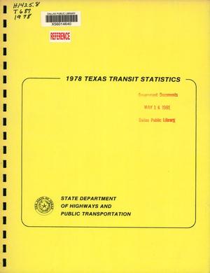 Primary view of object titled 'Texas Transit Statistics: 1978'.