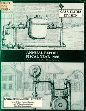 Railroad Commission of Texas Transportation/Gas Utilities Division Annual Report: 1986