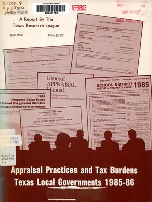 Appraisal Practices of Texas School Districts and Counties: 1987