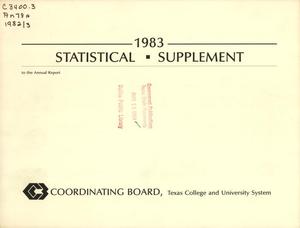 Statistical Supplement to the Texas College and University System Coordinating Board Annual Report: 1983