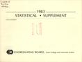 Primary view of Statistical Supplement to the Texas College and University System Coordinating Board Annual Report: 1983