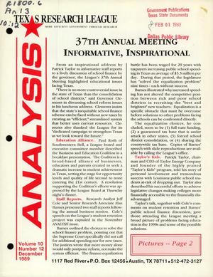 Analysis, Volume 10, Number 12, December 1989