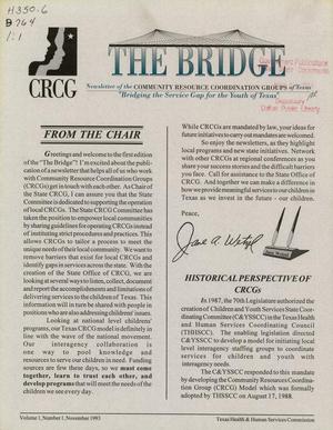 Primary view of object titled 'The Bridge, Volume 1, Number 1, November 1993'.