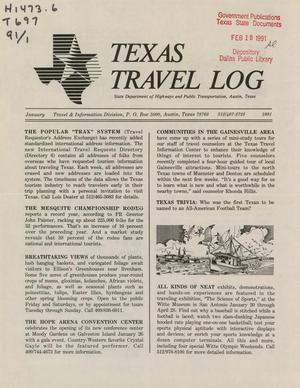 Texas Travel Log, January 1991