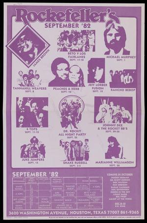 Primary view of object titled '[Rockefeller's Event Calendar: September 1982]'.