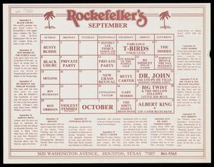 Primary view of object titled '[Rockefeller's Event Calendar: September 1985]'.