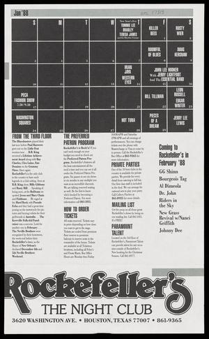 [Rockefeller's Event Calendar: January 1988]