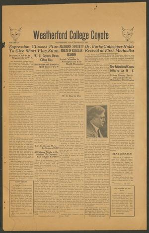 Weatherford College Coyote (Weatherford, Tex.), Vol. 3, No. 4, Ed. 1 Wednesday, October 31, 1928