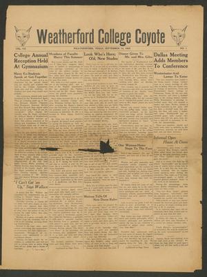 Primary view of object titled 'Weatherford College Coyote (Weatherford, Tex.), Vol. 7, No. 1, Ed. 1 Wednesday, September 14, 1932'.
