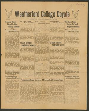 Primary view of object titled 'Weatherford College Coyote (Weatherford, Tex.), Vol. 7, No. 2, Ed. 1 Wednesday, September 28, 1932'.