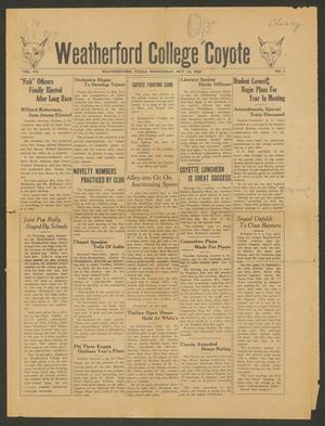 Primary view of object titled 'Weatherford College Coyote (Weatherford, Tex.), Vol. 7, No. 3, Ed. 1 Wednesday, October 12, 1932'.