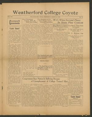 Weatherford College Coyote (Weatherford, Tex.), Vol. 8, No. 12, Ed. 1 Wednesday, March 14, 1934