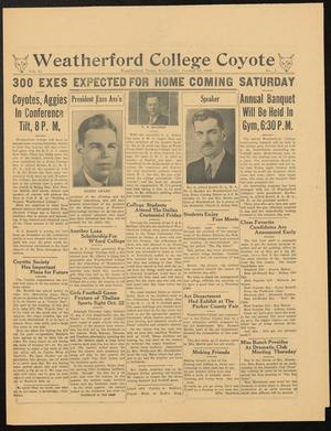 Weatherford College Coyote (Weatherford, Tex.), Vol. 11, No. 3, Ed. 1 Wednesday, October 28, 1936