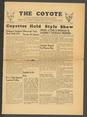 Primary view of object titled 'The Coyote (Weatherford, Tex.), Vol. 22, No. 9, Ed. 1 Monday, March 28, 1949'.