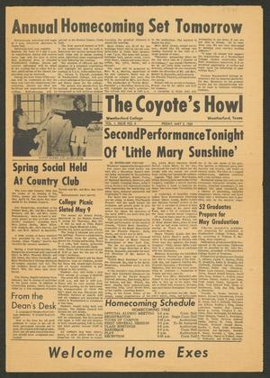 The Coyote's Howl (Weatherford, Tex.), Vol. 1, No. 6, Ed. 1 Friday, May 3, 1963