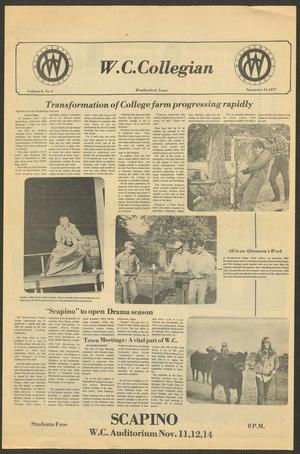 Primary view of object titled 'W.C. Collegian (Weatherford, Tex.), Vol. 4, No. 2, Ed. 1 Friday, November 11, 1977'.