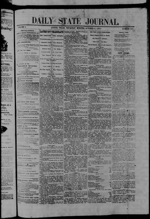 Primary view of object titled 'Daily State Journal. (Austin, Tex.), Vol. 1, No. 213, Ed. 1 Thursday, October 6, 1870'.