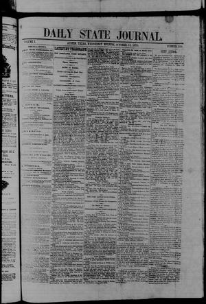 Primary view of object titled 'Daily State Journal. (Austin, Tex.), Vol. 1, No. 218, Ed. 1 Wednesday, October 12, 1870'.