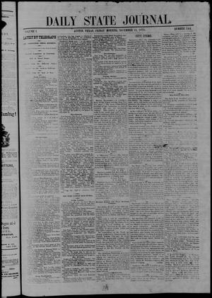 Primary view of object titled 'Daily State Journal. (Austin, Tex.), Vol. 1, No. 244, Ed. 1 Friday, November 11, 1870'.