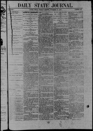 Primary view of object titled 'Daily State Journal. (Austin, Tex.), Vol. 1, No. 258, Ed. 1 Tuesday, November 29, 1870'.