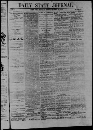 Daily State Journal. (Austin, Tex.), Vol. 1, No. 278, Ed. 1 Thursday, December 22, 1870