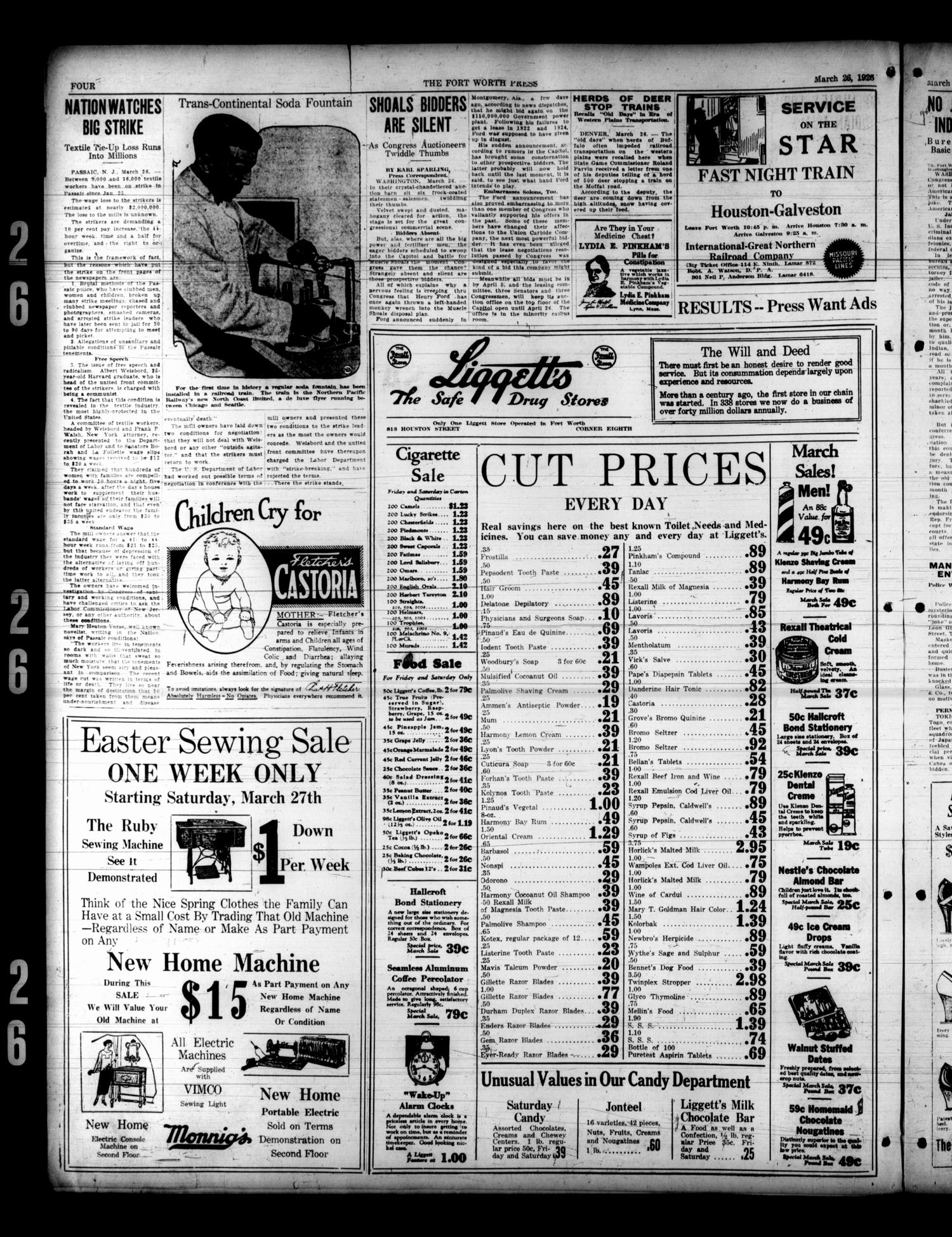 The Fort Worth Press (Fort Worth, Tex.), Vol. 5, No. 149, Ed. 1 Friday, March 26, 1926
                                                
                                                    [Sequence #]: 4 of 24
                                                