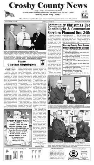 Crosby County News (Ralls, Tex.), Vol. 130, No. 49, Ed. 1 Friday, December 15, 2017