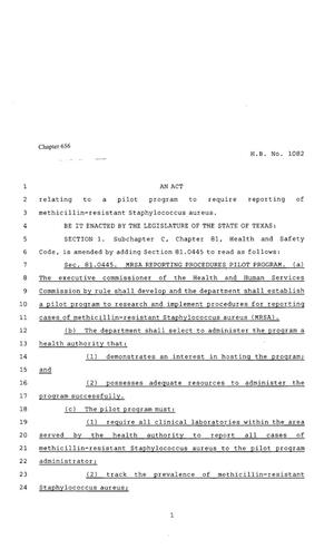 80th Texas Legislature, Regular Session, House Bill 1082, Chapter 656
