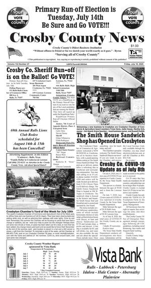Crosby County News (Ralls, Tex.), Vol. 133, No. 27, Ed. 1 Friday, July 10, 2020